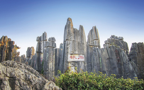 Batuan tinggi di Black Stone Forest, Shilin